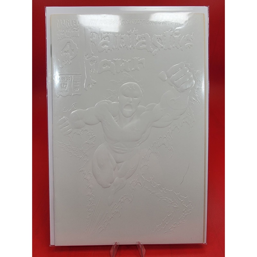 Fantastic Four #371-White Embossed Cover-Marvel Comics-1992-Bagged & Boarded